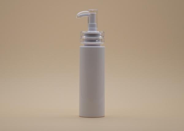Acrylic Cosmetic Treatment Pumps , Clear Cap White Lotion Pump Silk Screen