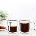 Amazon top seller High quality Borsilicate double wall Heat Resistant Hot Coffee