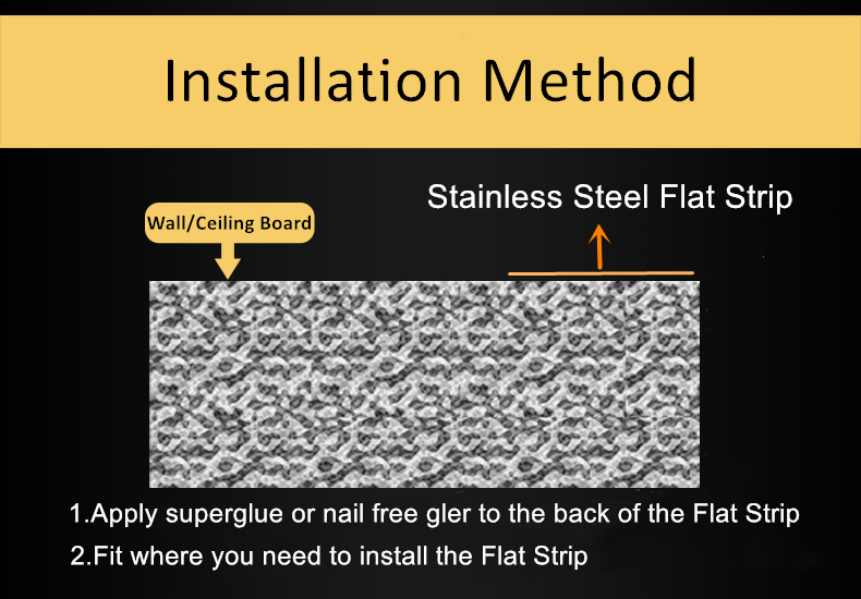 Gold Mirror Stainless Steel Trim Polishing Flat Metal Tile Trim For Furniture