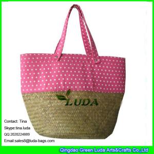 Quality LUDA natural seagrass straw handmade tote bag fashion women straw handbags wholesale