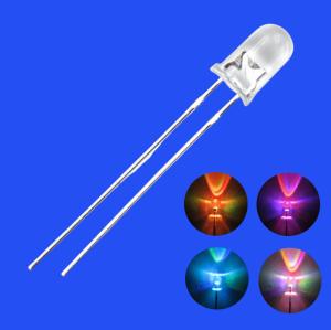 Quality 5mm RGB Full Color 3000-4000mcd Round Head Clear Lens 7 Color Fast Flashing Diode For Toys wholesale