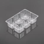 Hengmaster Food Grage Disposable Plastic Biscuit Disposable Snack 5-com PET Tray