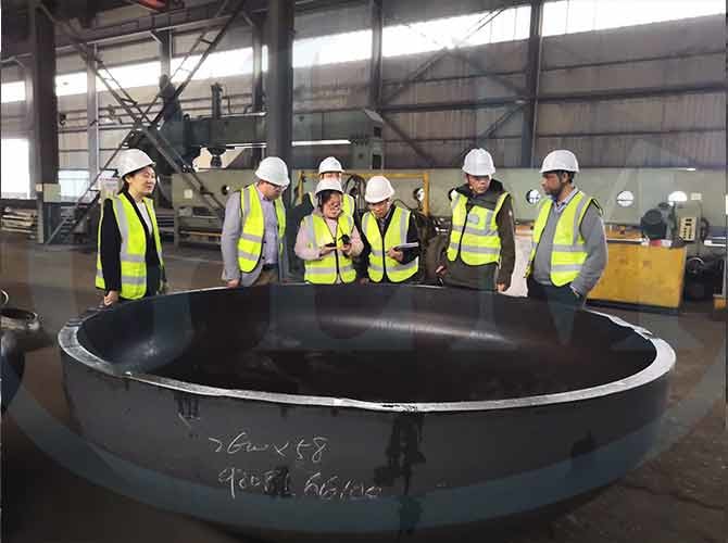 3200mm Diameter SA387 GR.11 Hemispherical Dished Head 45mm Thickness