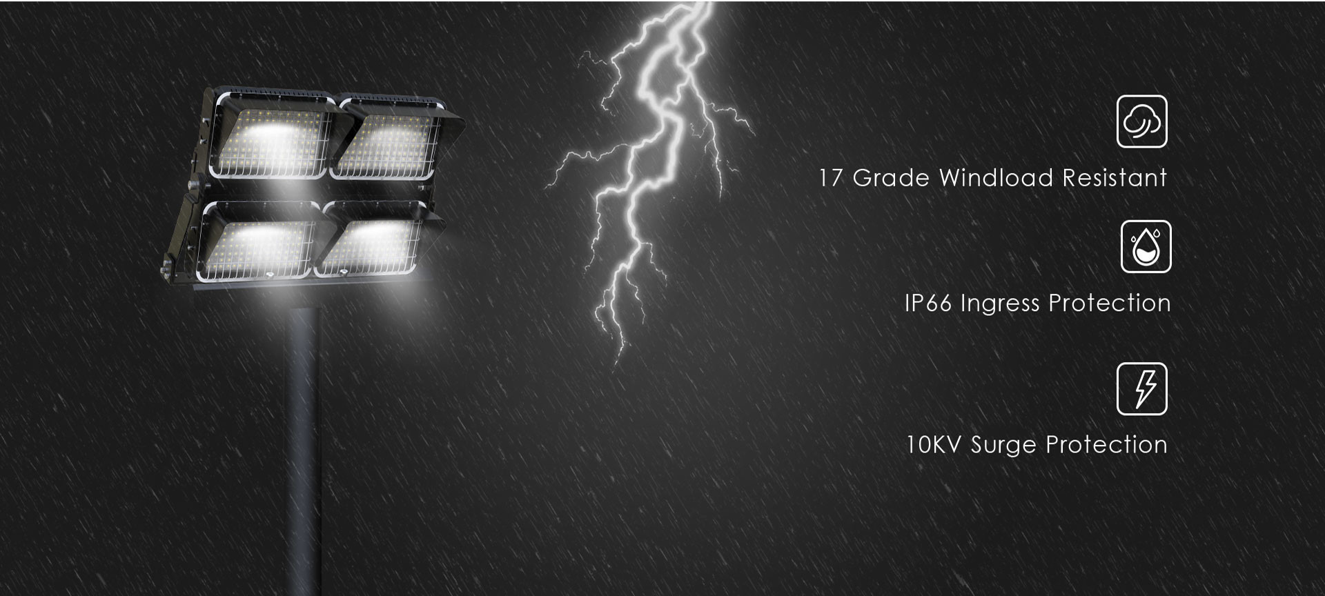 Asymmetric Stadium Glare Free LED Flood Light RGBW Amusement