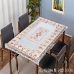 Rectangle Floral Table Cover Set Washable PVC Cloth Roll for Banquet and Dining