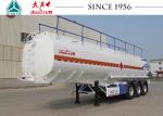 Durable Fuel Transfer Tank Trailer , Three Axle Trailer 40000 Liters Capacity