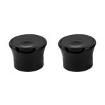 Plastic Press Type Disc Top Cover Black 24/410 Flip Top Caps For Cosmetic