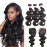 Buy cheap Body Wave Human Hair Bundles With Closure Brazilian Hair Weave 3 Bundles with from wholesalers