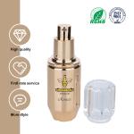 40ml Golden Cylinder Spray Bottle Glass Skincare Packaging For Cosmetic