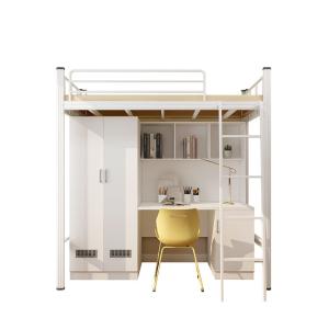 Quality Mail packing Y Modern School Dormitory Bedroom Furniture Set Loft Metal Bunk Bed With Desk wholesale