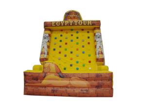 Quality Egyptian Pharaoh Rock Climbing Bounce House , Yellow Inflatable Climbing Mountain wholesale