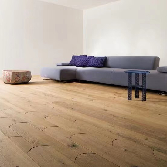 Distressed Fishbone Style Three Layers Engineered Wood Parquetry Flooring for Living Room