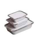 Fastfood Aluminium Cooking Pans , Disposable Foil Pans With Lids Custom