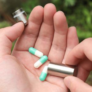 Quality Outdoor Camping 63x20mm Titanium Pill Container wholesale