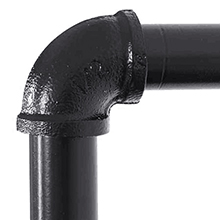 Standard Industrial Black Iron Pipe Shelf Brackets for DIY Open Bookshelf Installation