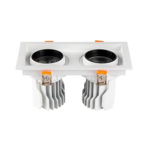 Quality aluminum ROHS Dimmable Led Grille Spotlight Double Head 3W 5W wholesale