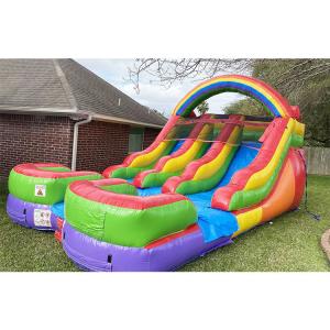 Quality Commercial Bounce House Inflatables Water Slide Inflatable Double Lane Slide wholesale
