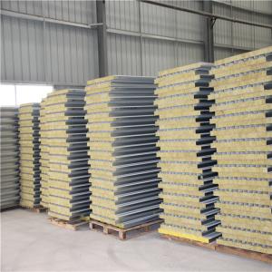 Quality heat insualation corrugated grey white caravan wall rock wool sandwich panel wholesale