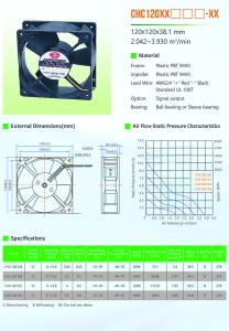 Quality CHD12012CB Ball Bearing 120x38mm DC CPU Fan wholesale