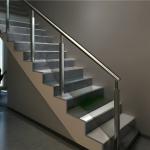 Space-Efficient Stainless Steel Handrails for Narrow Staircases