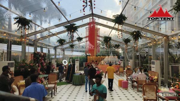 M1 Series Vertical Space Outdoor Marquee Tent With Elevated Stages Large