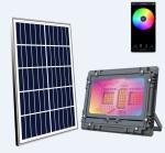 IP65 waterproof 60W 100W 200W 300W 500W RGB Solar Flood Light with remote app