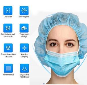 Quality Sanitary Disposable Earloop Face Mask Adjustable Nose Bridge Reliable wholesale
