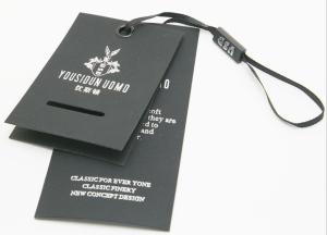 Quality Black Swing 600dpi Paper Hang Tags For Clothing Offset Printing wholesale