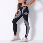 Seamless knitted sexy breathable pattern moisture wicking yoga pants running