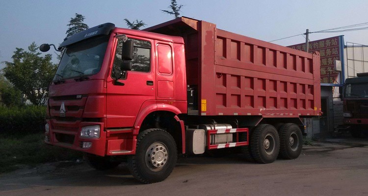 25 Ton Sinotruk Howo Construction Dump Trucks / 371hp Dump Semi Trailer