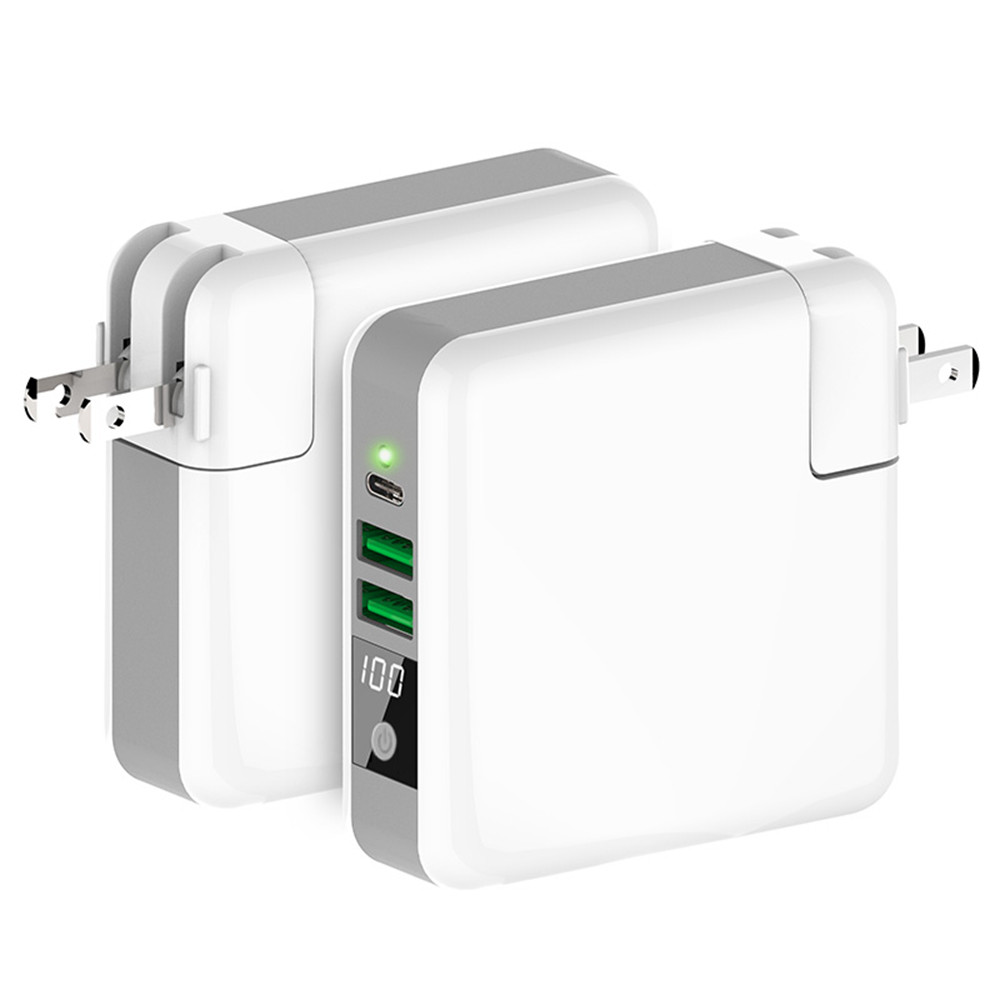 2 USB Port ABS PC 6700mAh Wireless Charger Power Bank