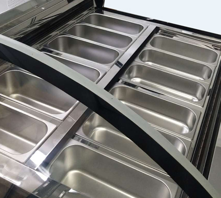 DC12F Ice Cream Display Freezer R290 Gelato Display Case 450L
