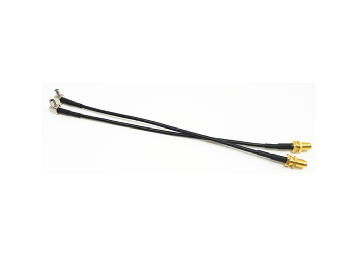 SMA Female Right Angle RF Cable Assemblies RG174/U Gold Plated