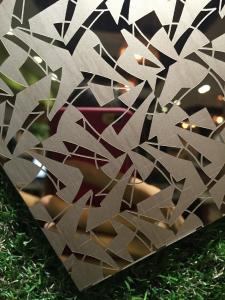 China Titanium Coated Decoraive Pattern Stainless Steel Metal Sheet For Hotel Lobby Wall Panels on sale
