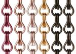 Sand Color 1.5mm Anodised Aluminium Chain Fly Screen For Ceiling Decoration
