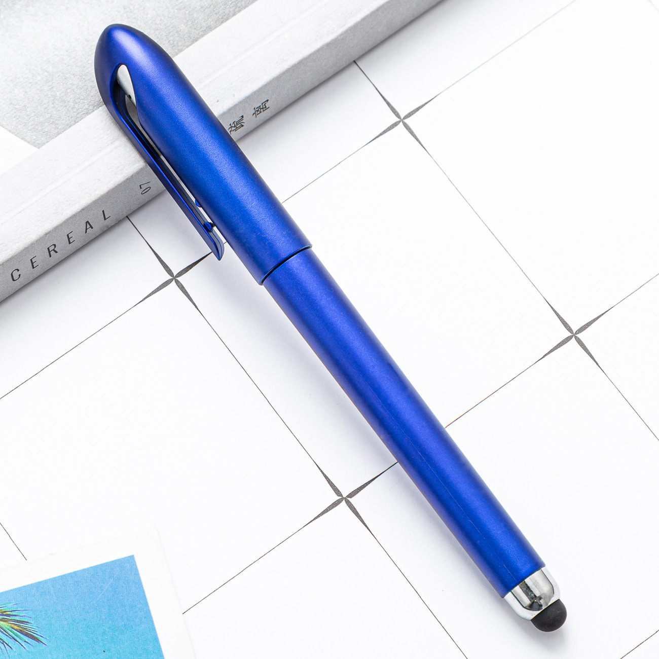 Soft Touch Screen Metal Stylus Pen with Brass Telescope Barrel and 0.5mm Writing Width