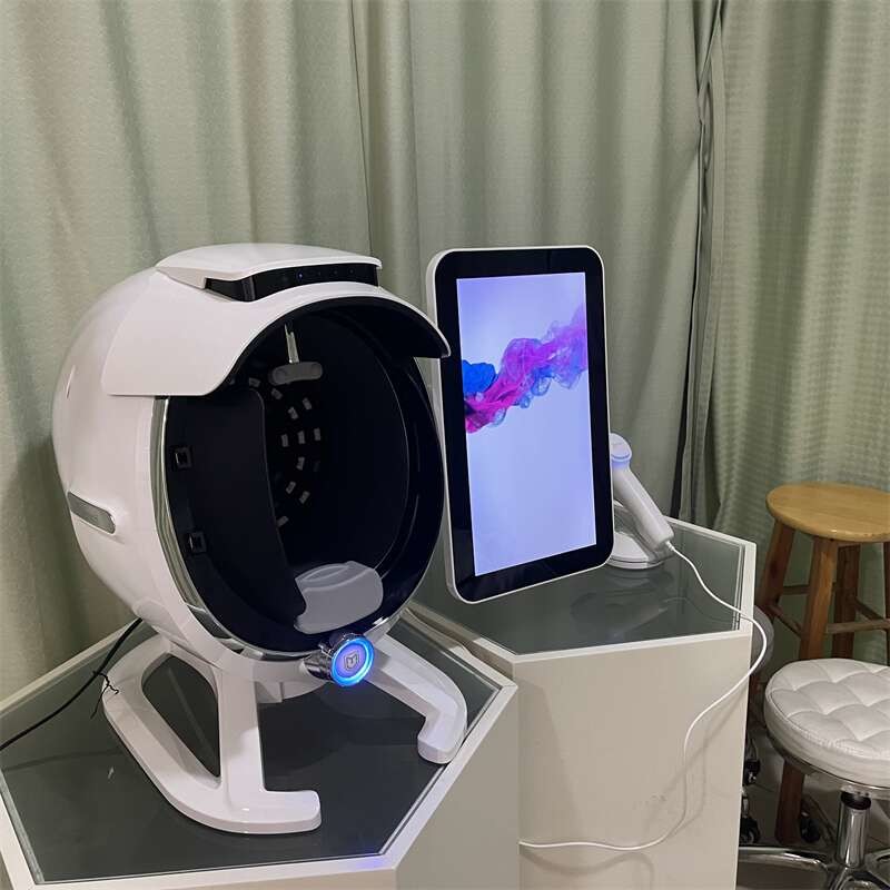 Beauty Salon Full Face Skin Test Machine With UV / RGB / PL Light Multilanguage Support