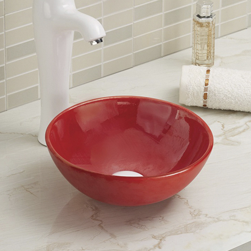 Heat Resistance Round Freestanding Sink Bathroom Long-Standing Use Wash Basin Table Top