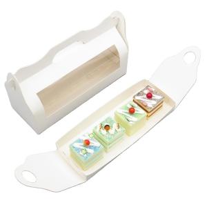 Quality Biodegradable Bakery Dessert Pastry Cake Box Transparent Window Custom Printed wholesale