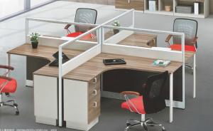 Quality modern 4 persons office panel partition workstation table furniture in warehouse wholesale