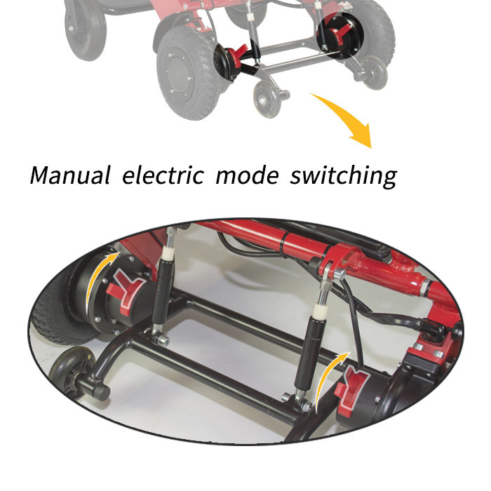 Elderly Aluminum Alloy 30KM ISO13485 Light Electric Wheelchair
