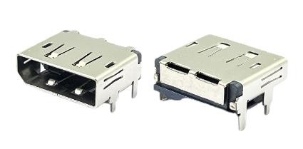 0.5AMP LCP Displayport Usb 9 Pin Connector Mini USB Socket 90 Degree SMT DIP Solder 1u" Plating