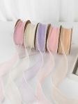 40mm Pearl Edge Polyester Organza Ribbon for Luxury Gift Packing
