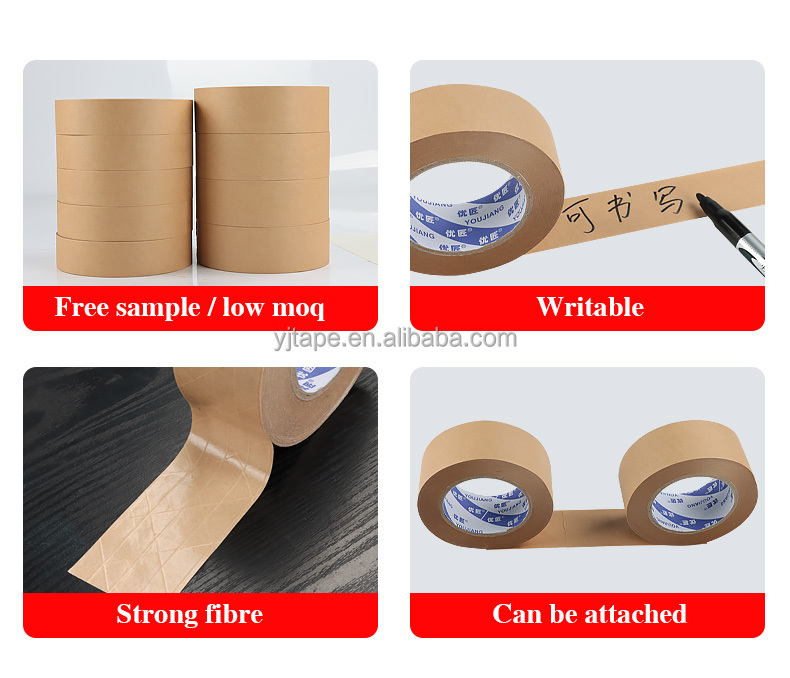 Brown Waterproof 140mic Custom Printed Custom Kraft Shipping Tape