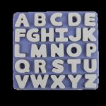Food Grade Kids Silicone Puzzle With Letters Alphabet Shape