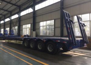 Quality Hydraulic Flatbed Semi Trailer Truck 4 Axles 50-80 Tons Loading Capacity wholesale