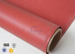 Red Silicone Coated High Silica Fabric 800℃ 0.7mm 37" Fire Blanket Cloth