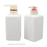 HDPE 400ml Square Body Lotion Hand Sanitizer Pump Bottles