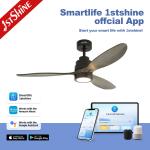 Decorative Simple 3 Wooden Blade LED Ceiling Fans With Remote Control