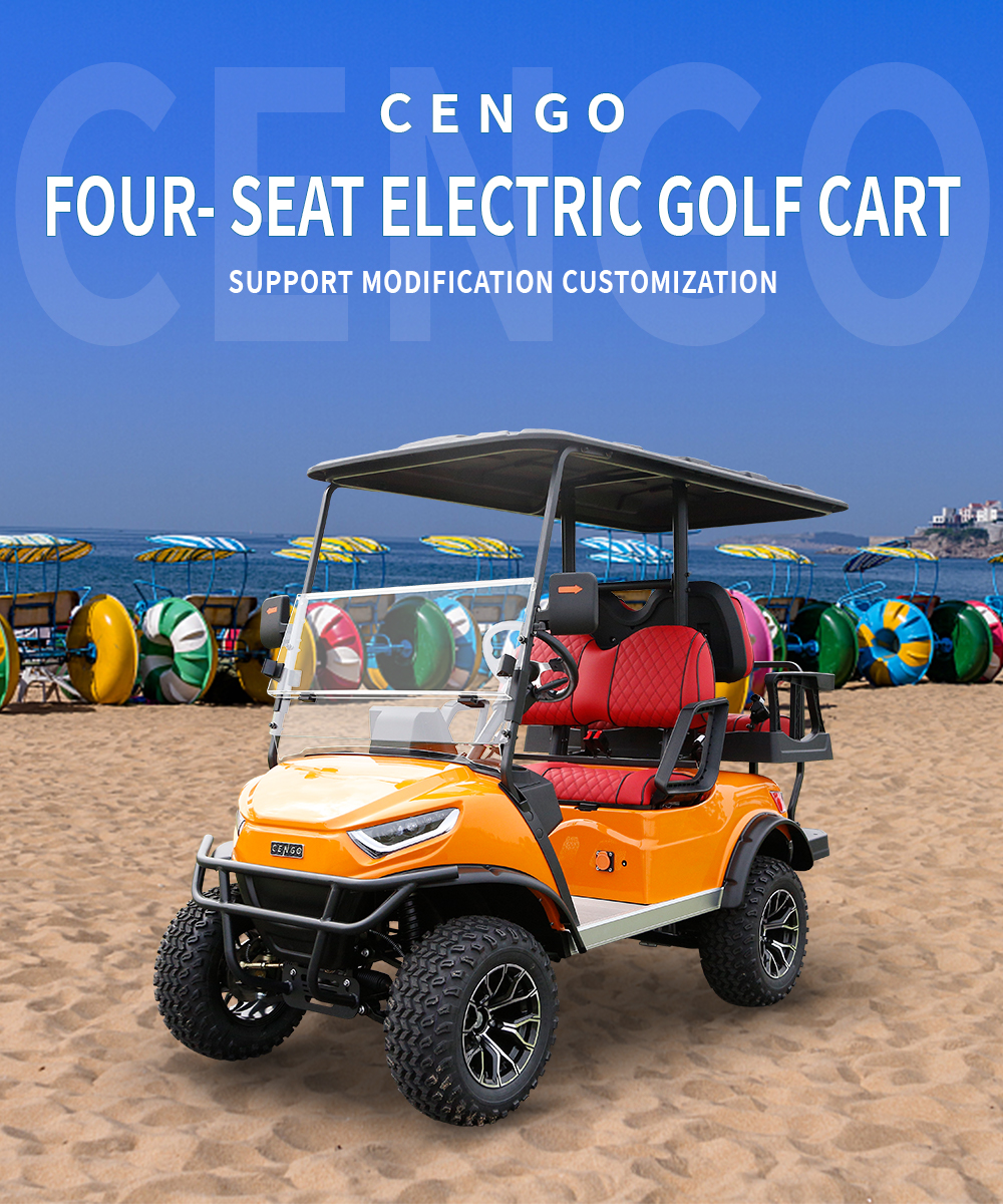 4 Wheel Electric Club Car Golf Cart Maximum Speed 30-50Km/h Electric Fuel Type Lifted 4 Passenger